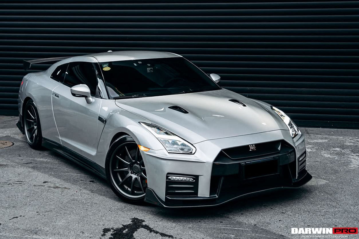 DarwinPRO 2008-2016 Nissan GTR R35 CBA DBA Ver17 NSM Style Partial Carbon Fiber Front Bumper