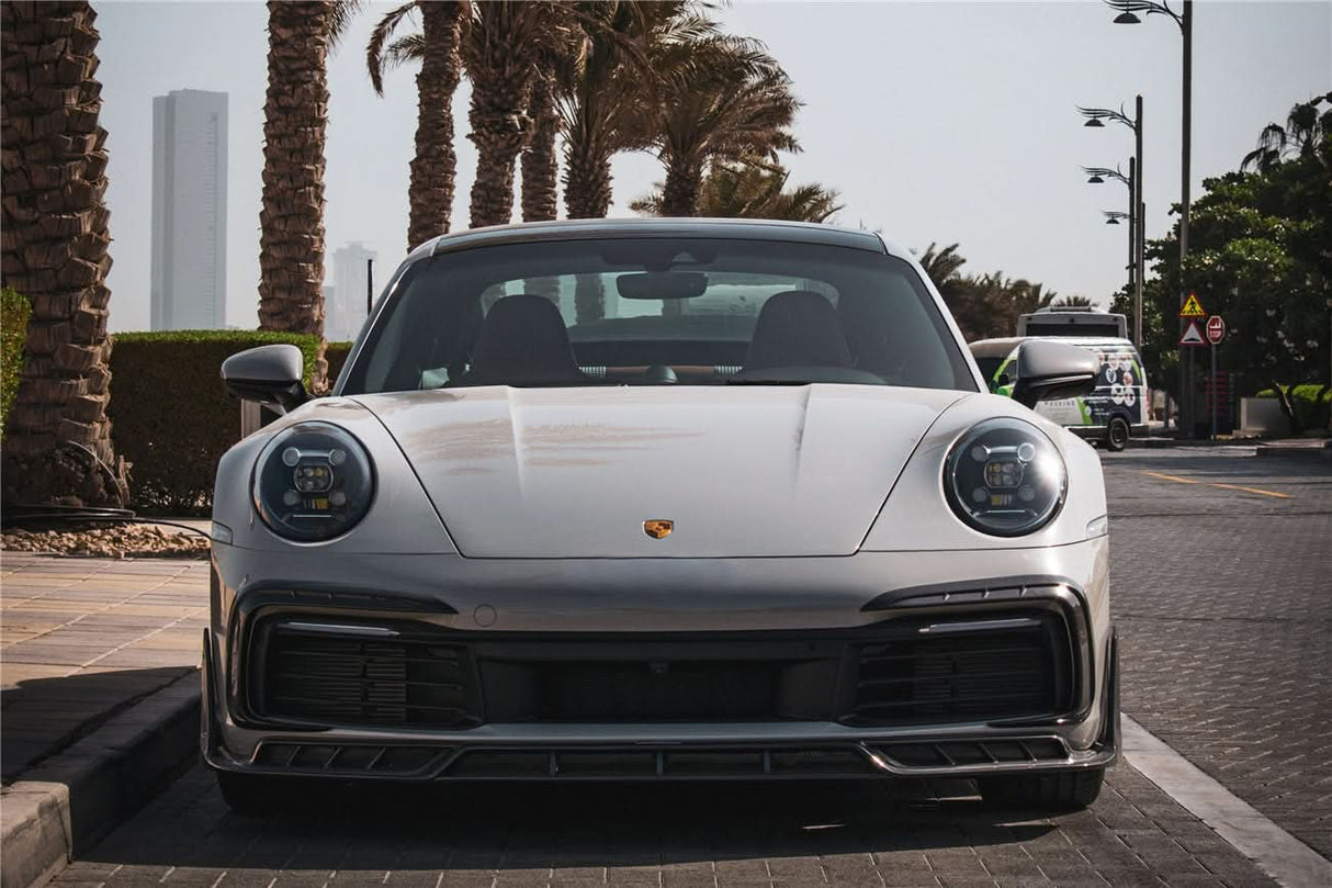 Darwinpro 2019-2024 Porsche 911 992 Carrera S 4 4S Targa Cabriolet BKSSII Style Front Bumper Lip Splitter