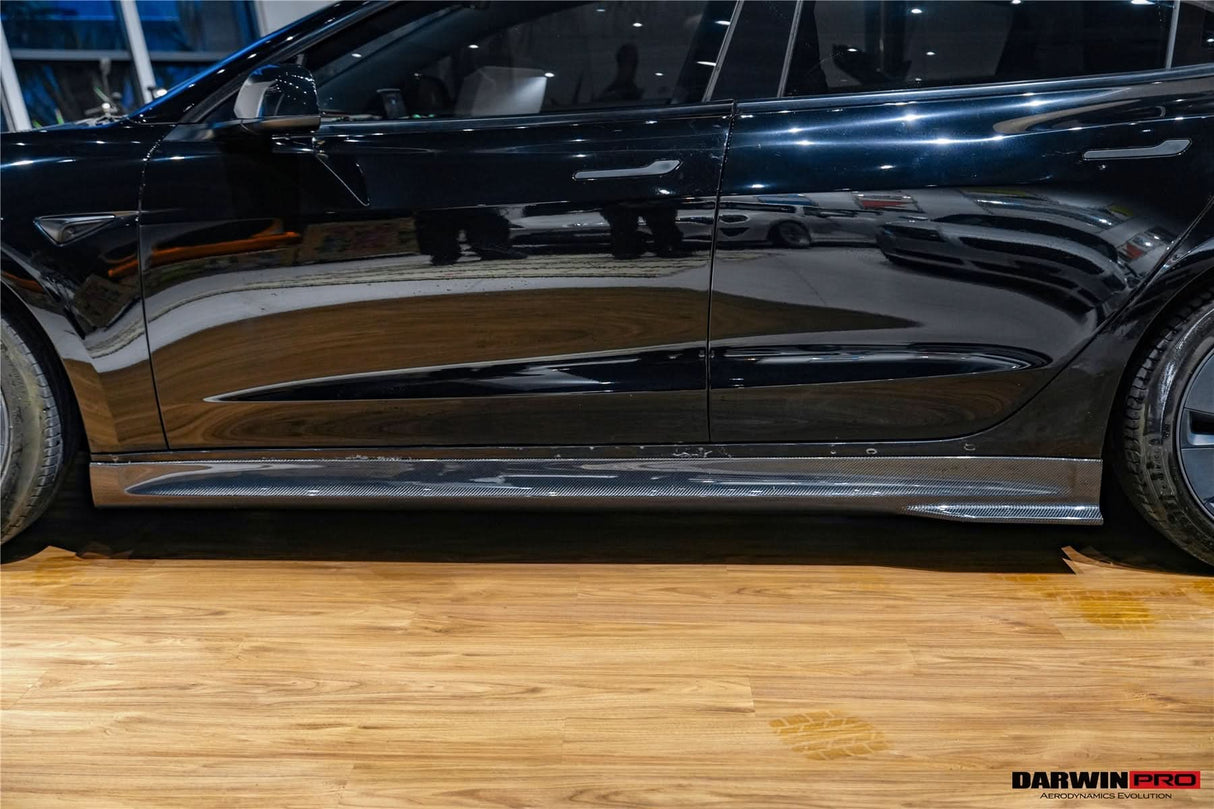 2017-2026 Tesla Model 3 IMP Performance Carbon Fiber Side Skirts | Fits Model 3, Model 3 Highland RWD AWD, Performance