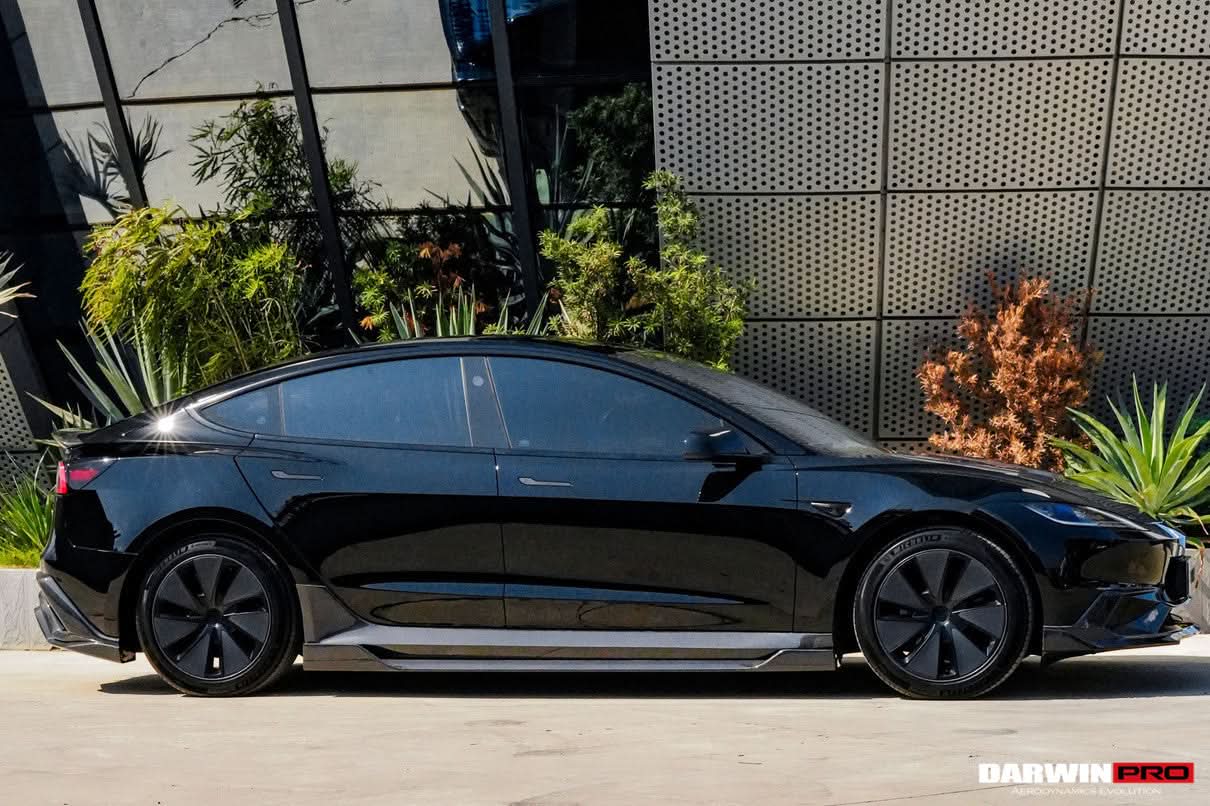 2017-2026 Tesla Model 3 IMP Performance Carbon Fiber Side Skirts With Under Board | Fits Model 3, Model 3 Highland RWD AWD, Performance