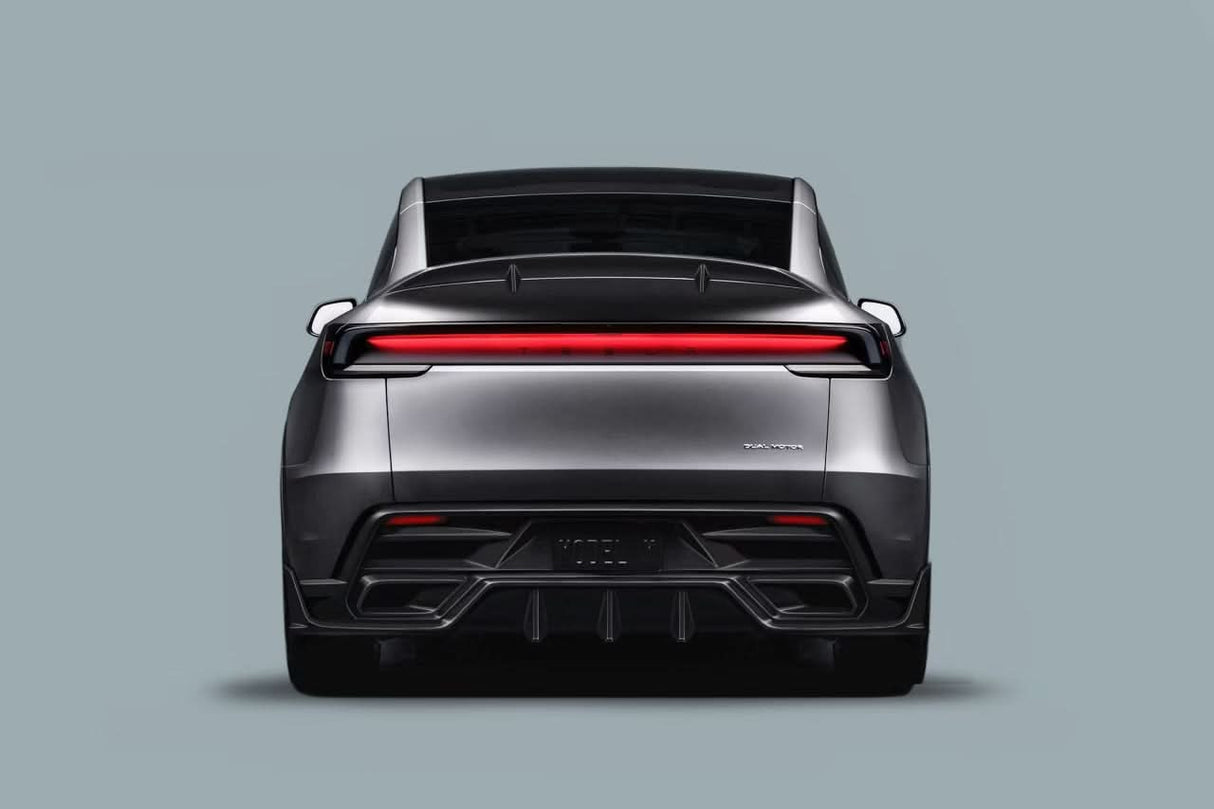 2025-UP Tesla Model Y Refresh OX Style Autoclave Carbon Fiber Rear Diffuser