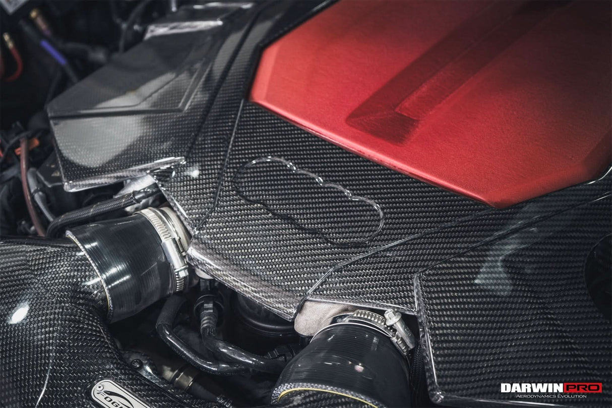 2019-UP Audi RS6 Avant C8 | RS7 C8 Quattro Dry Carbon Fiber Engine Cover Replacement DarwinPRO (OEM)