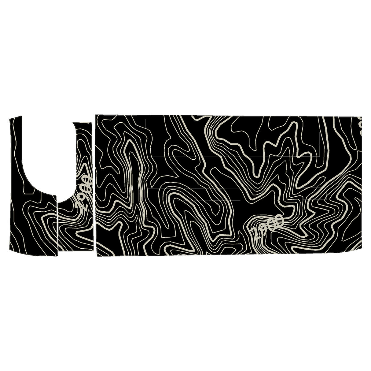 Topo 3 Piece Dash Kit (Printed Series) - 2021+ Bronco