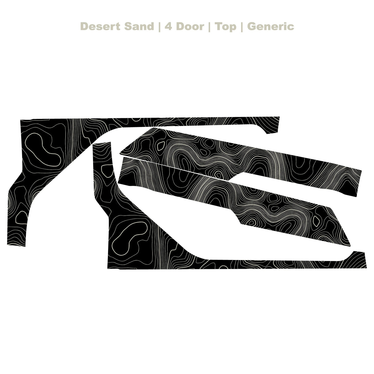 Topographic Upper Door Overlay Kit (Printed Series) - 2021+ Bronco 4 Door