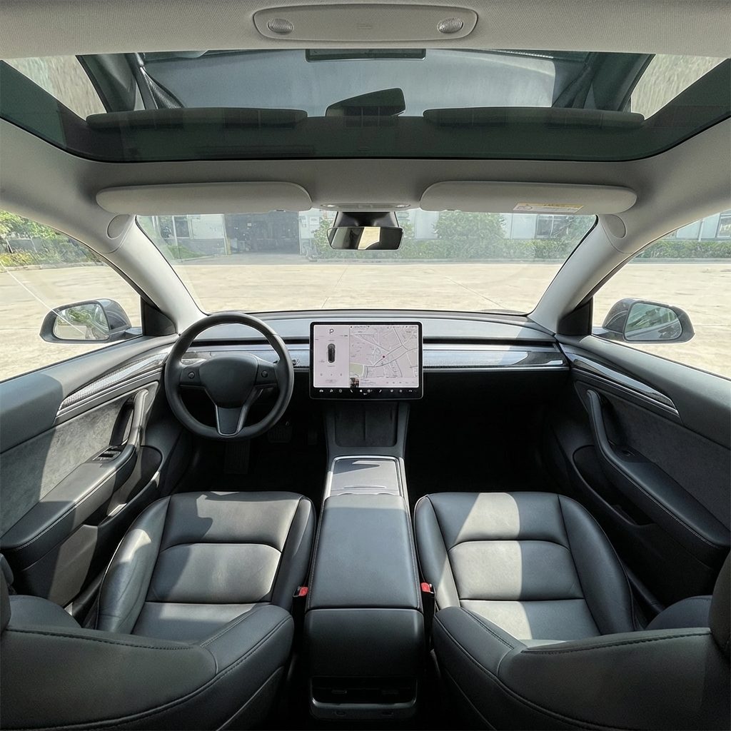 Dry Carbon Fiber Upper Dash Overlay for Model 3 / Y