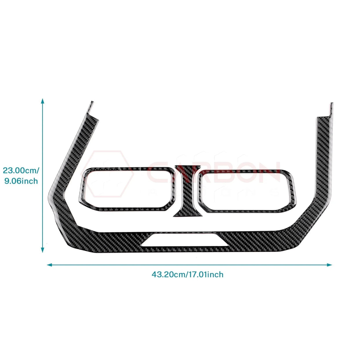 2024+ S650 Mustang Real Carbon Fiber Dash Center AC Vents Trim Overlays