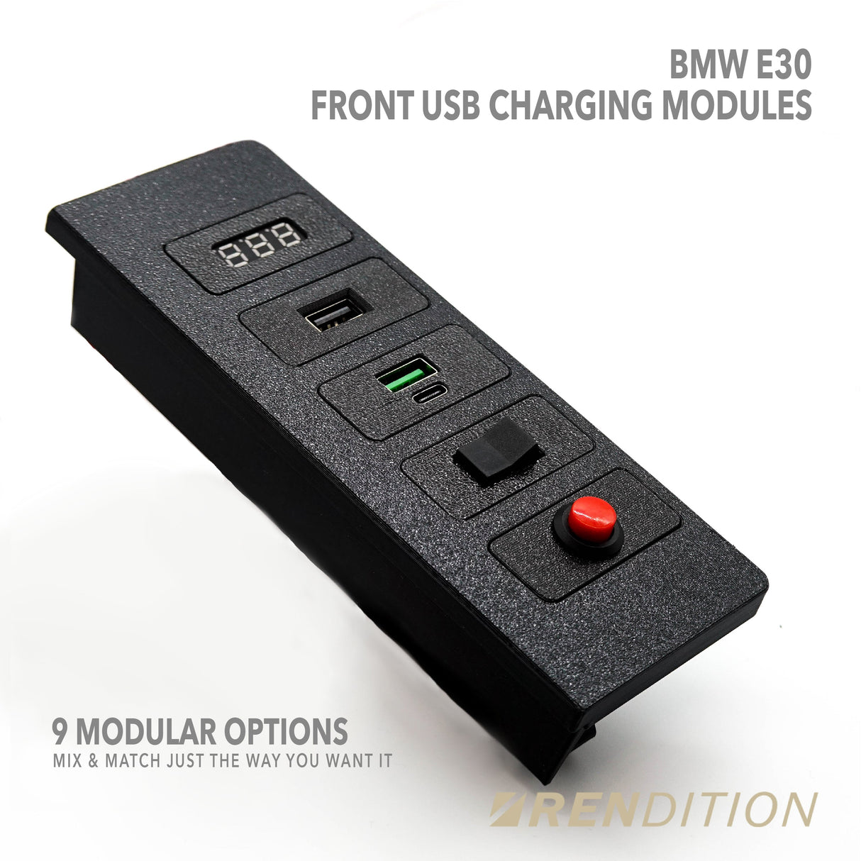 BMW E30 FRONT USB CHARGING MODULES - K2 Industries