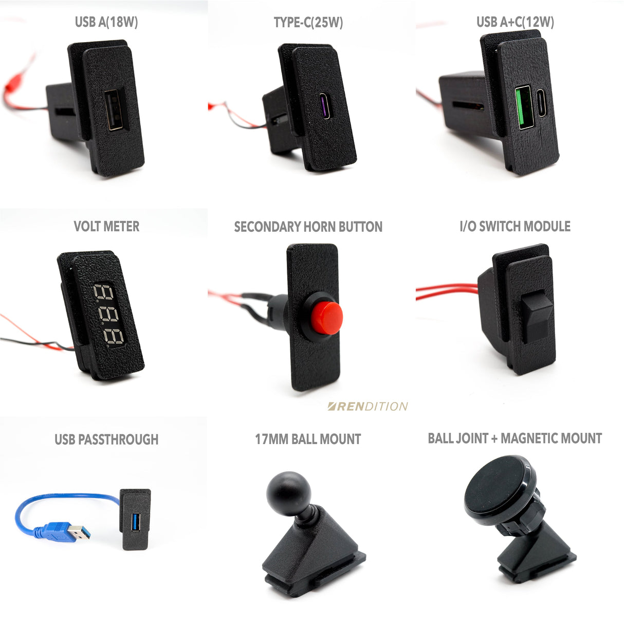 BMW E30 FRONT USB CHARGING MODULES - K2 Industries