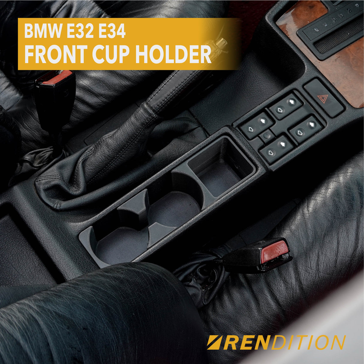 BMW E32 E34 FRONT CUP HOLDER V2 - K2 Industries