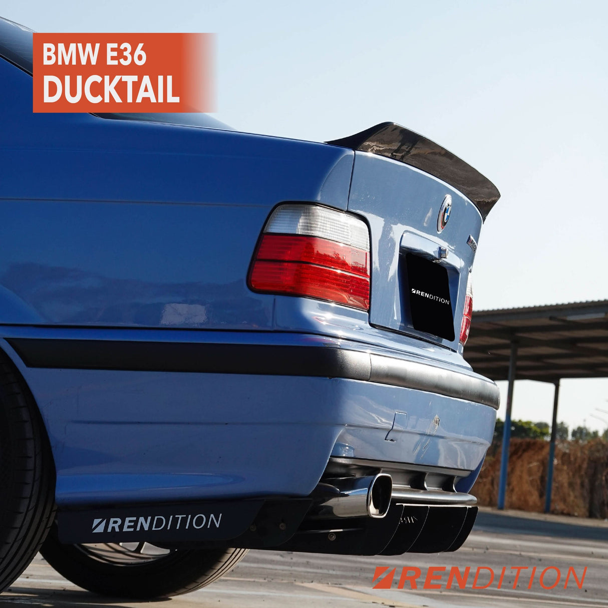 BMW E36 CARBON FIBER DUCKTAIL / REAR SPOILER KIT / REAR WING - K2 Industries