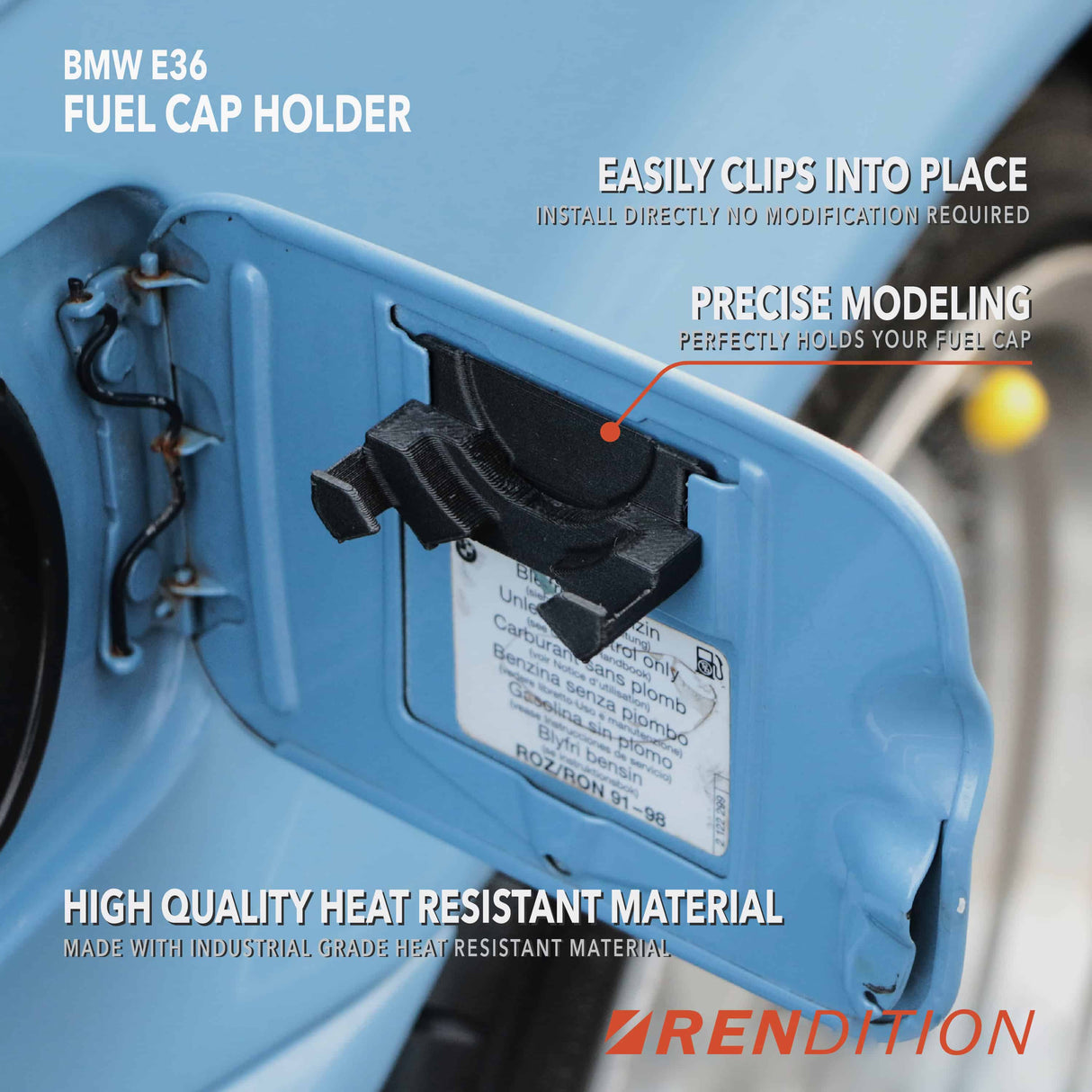 BMW E36 FUEL CAP HOLDER - K2 Industries