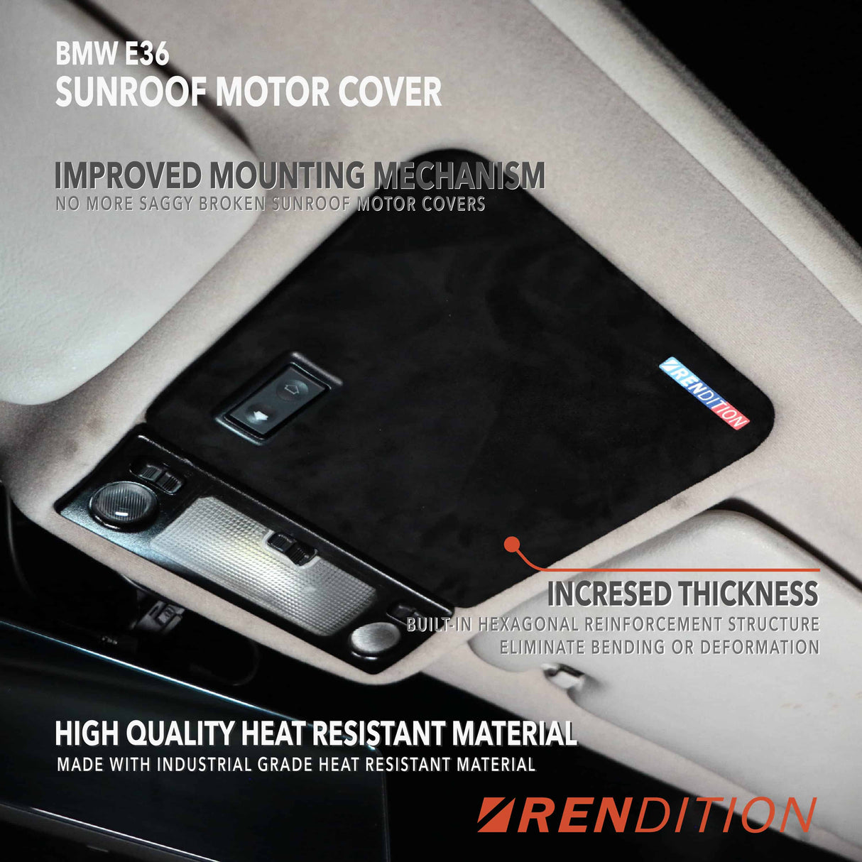 BMW E36 SUNROOF MOTOR COVER V3 - K2 Industries