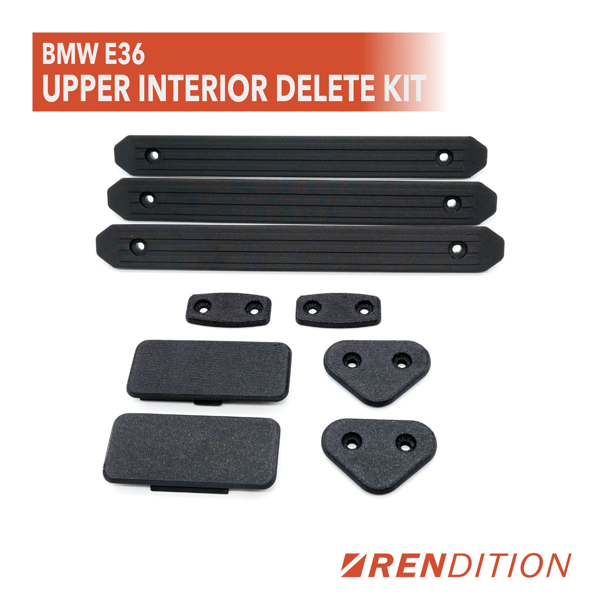 BMW E36 UPPER INTERIOR DELETE KIT / SUN VISOR DELETE / VANITY LIGHT DELETE - K2 Industries