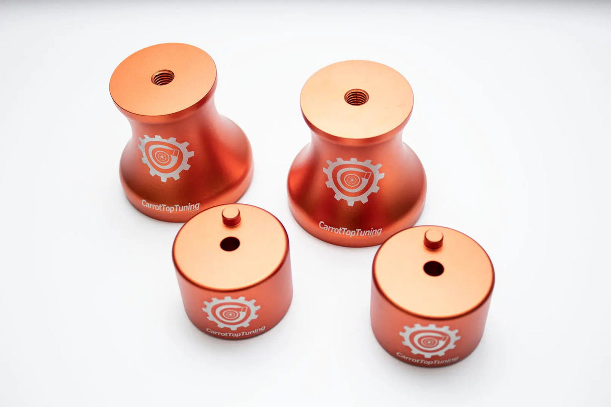 E36 E46 Z3 Z4 Solid Billet Aluminum Motor and Transmission Mount Kit - ORANGE V3