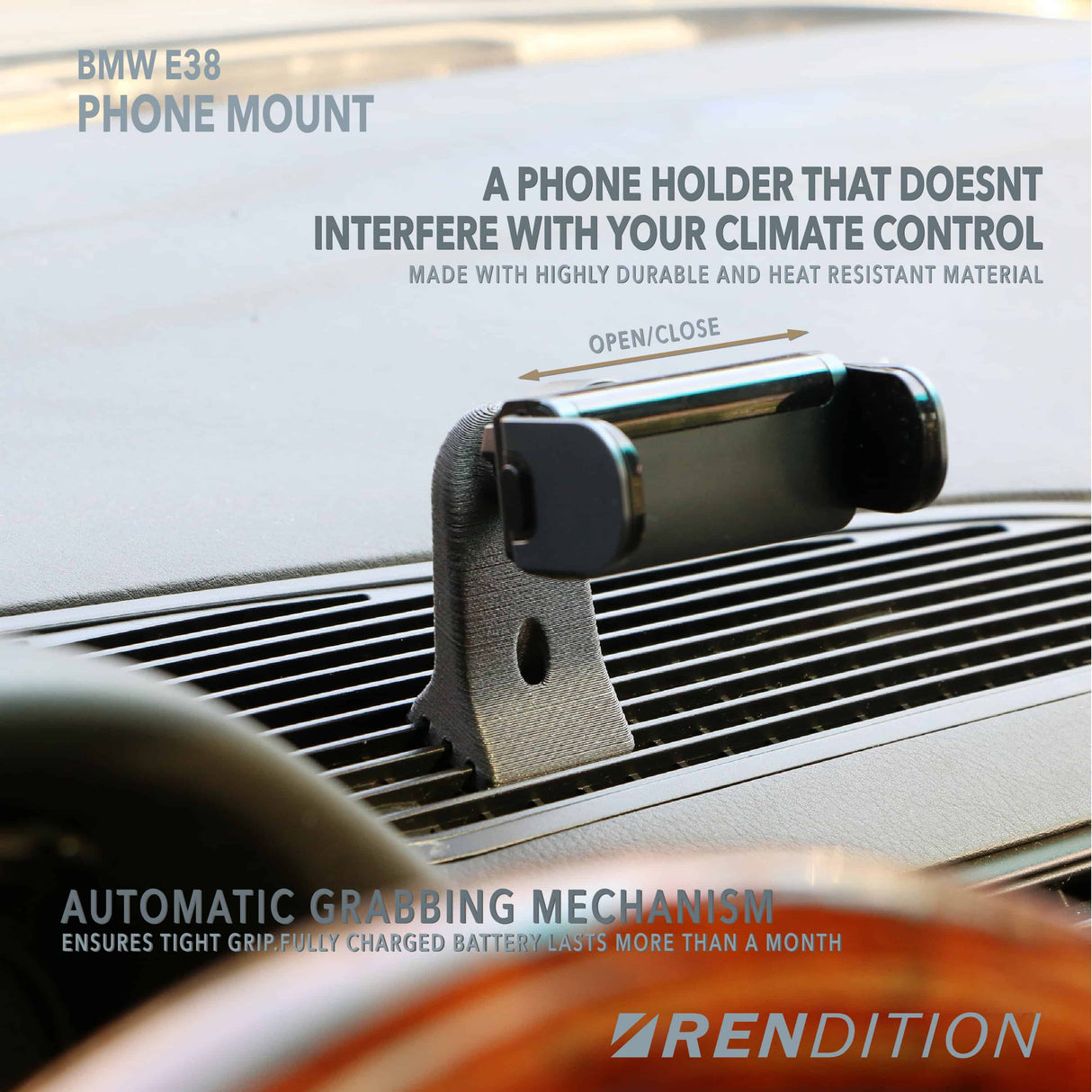 BMW E38 PHONE MOUNT - K2 Industries