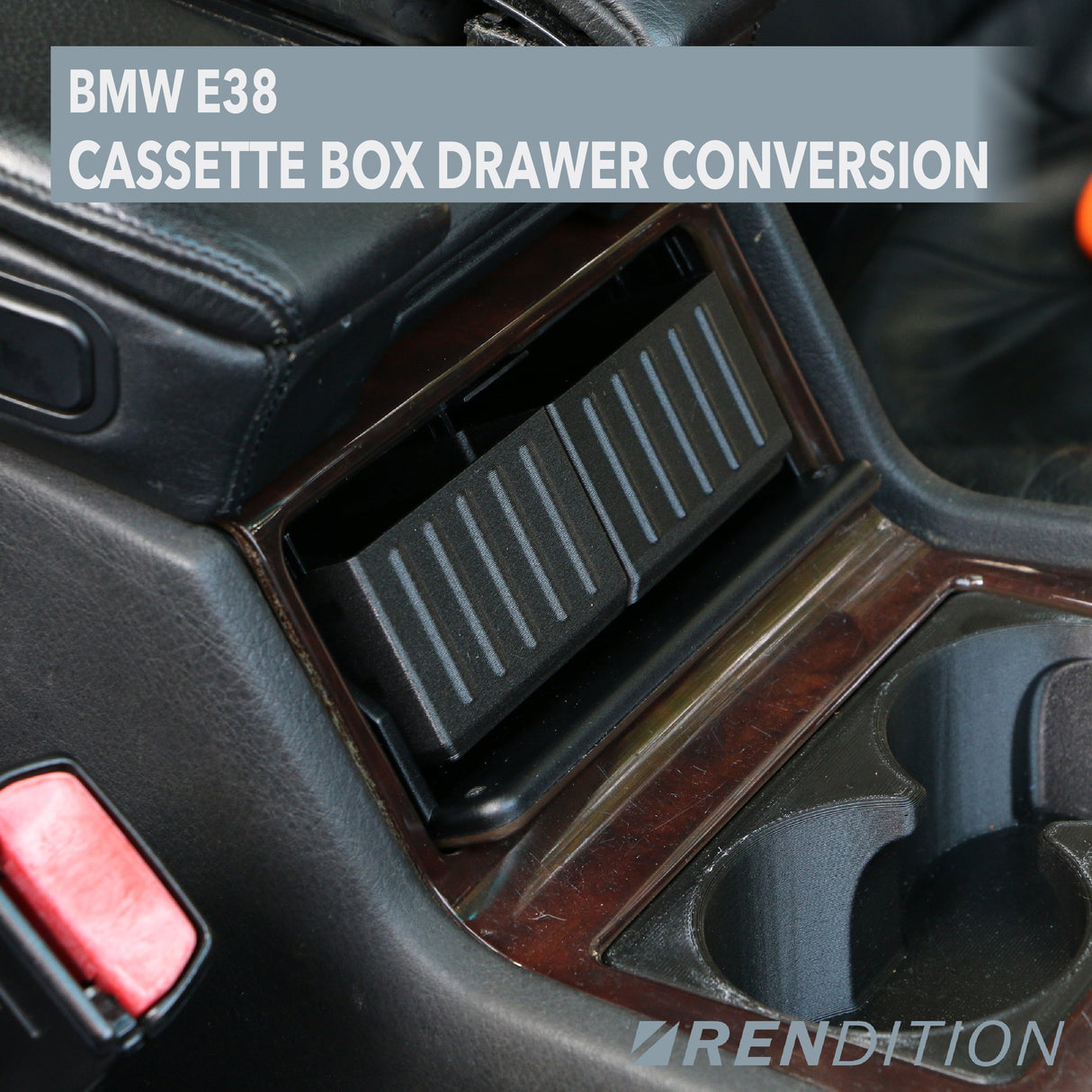 BMW E38 Cassette Box Drawer Conversion / extra storage / life improvement - K2 Industries