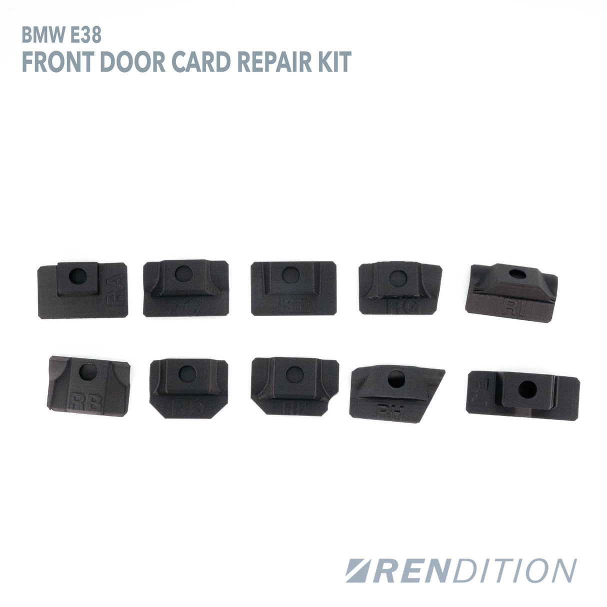 BMW E38 REAR DOOR CARD REPAIR KIT - K2 Industries