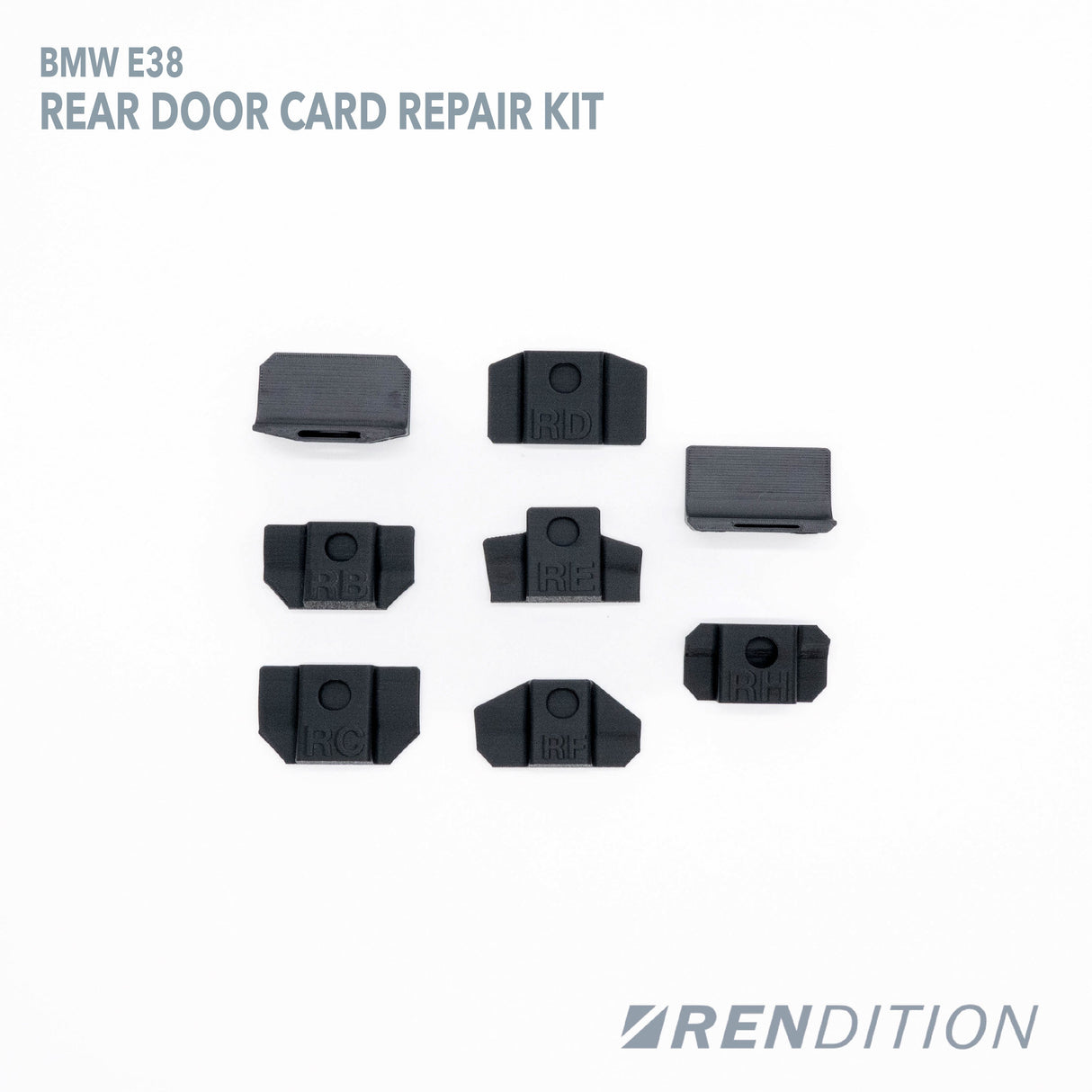 BMW E38 REAR DOOR CARD REPAIR KIT - K2 Industries