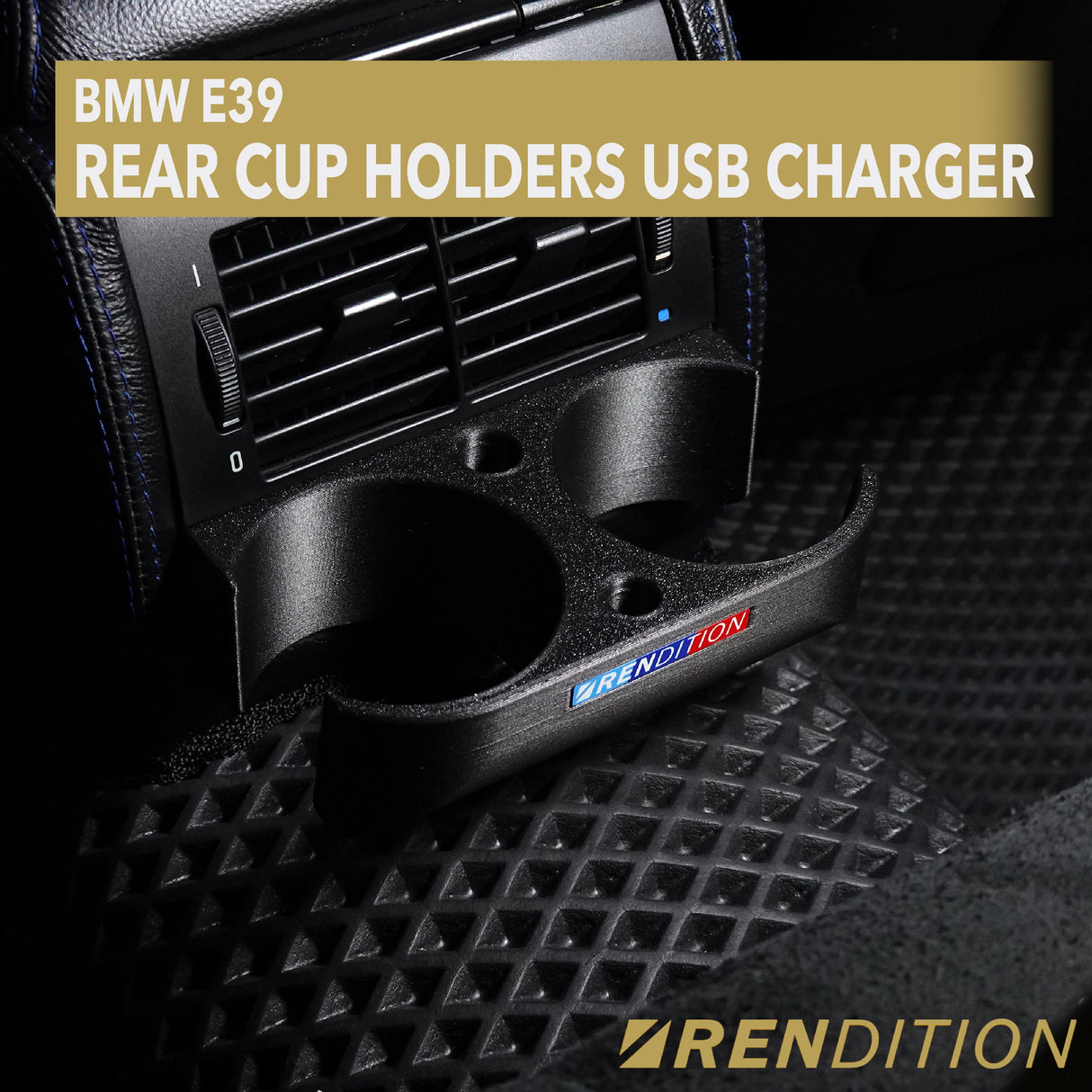 BMW E39 REAR CUP HOLDER USB CHARGER V1.8 - K2 Industries