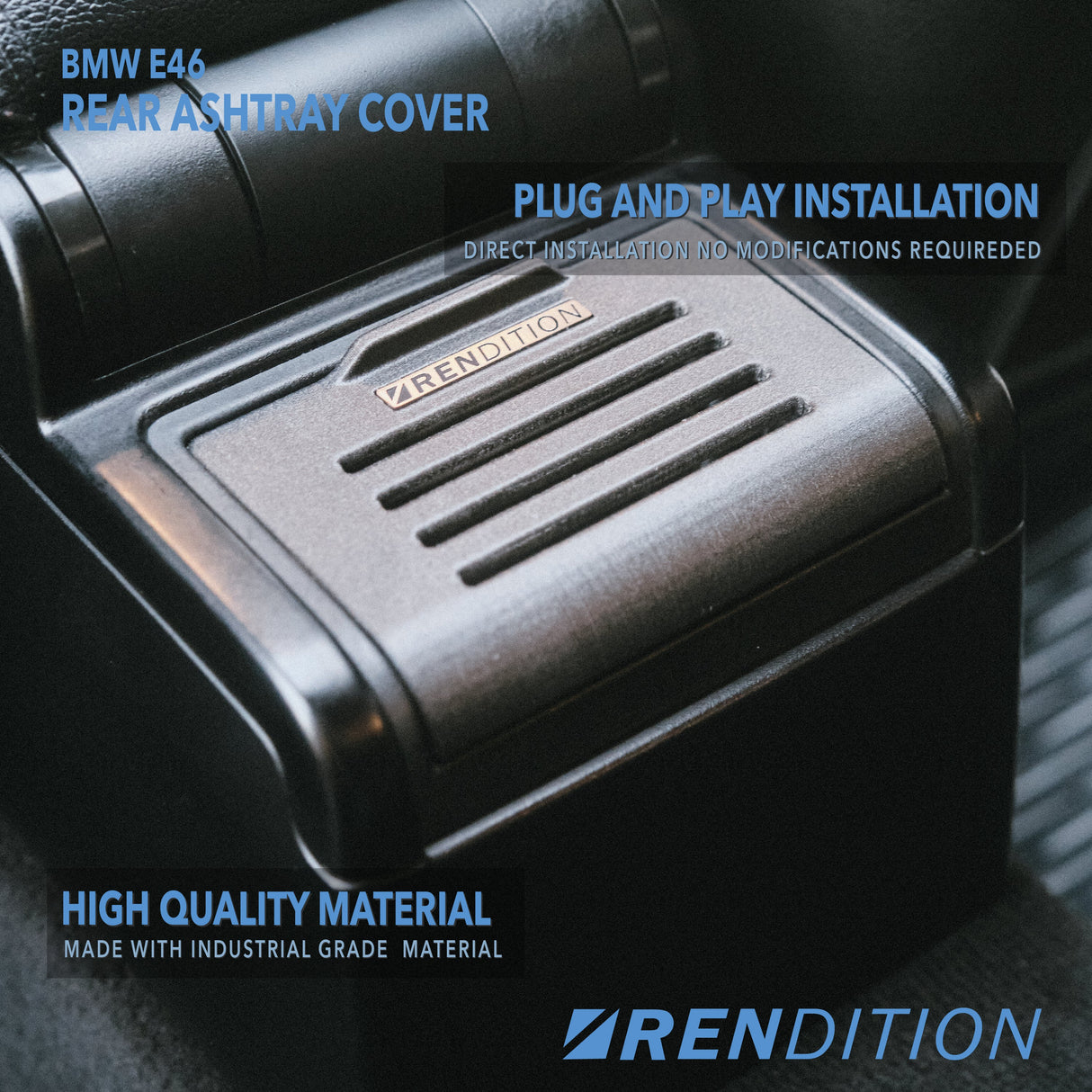 BMW E46 REAR ASHTRAY COVER - K2 Industries