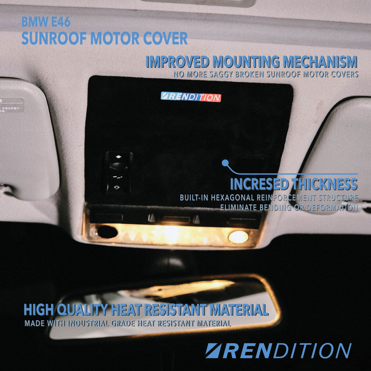 BMW E46 SUNROOF MOTOR COVER - K2 Industries