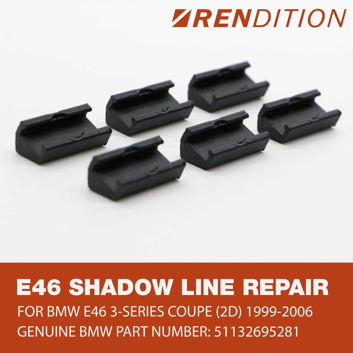 BMW E46 Shadowline Trim Repair Kit Repair V2 Window Trim Tabs - K2 Industries