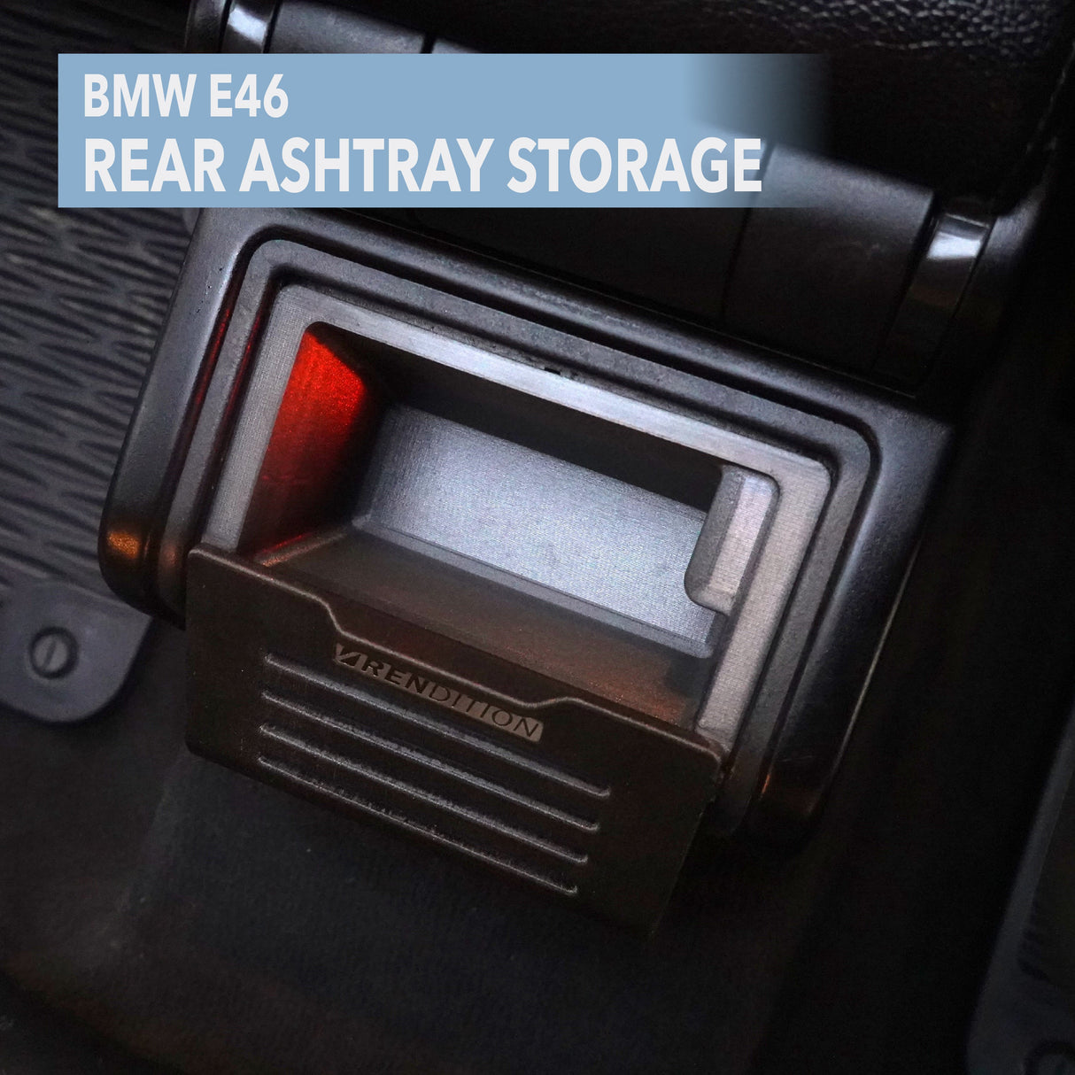 BMW E46 REAR ASHTRAY REPLACEMENT BOX SPACE OPTIMISED - K2 Industries