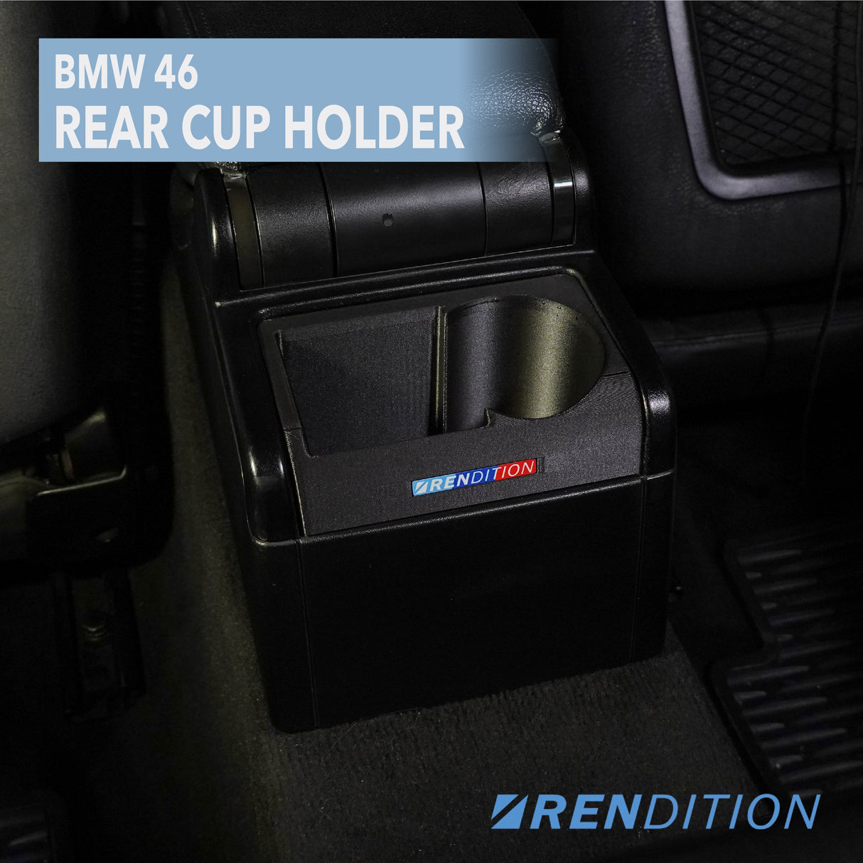 BMW E46 REAR CUP HOLDER V2 - K2 Industries