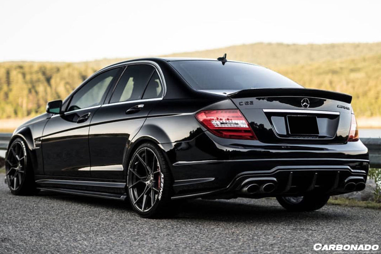 2012-2014 Mercedes Benz W204 C63 AMG RZ Style Carbon Fiber Rear Lip