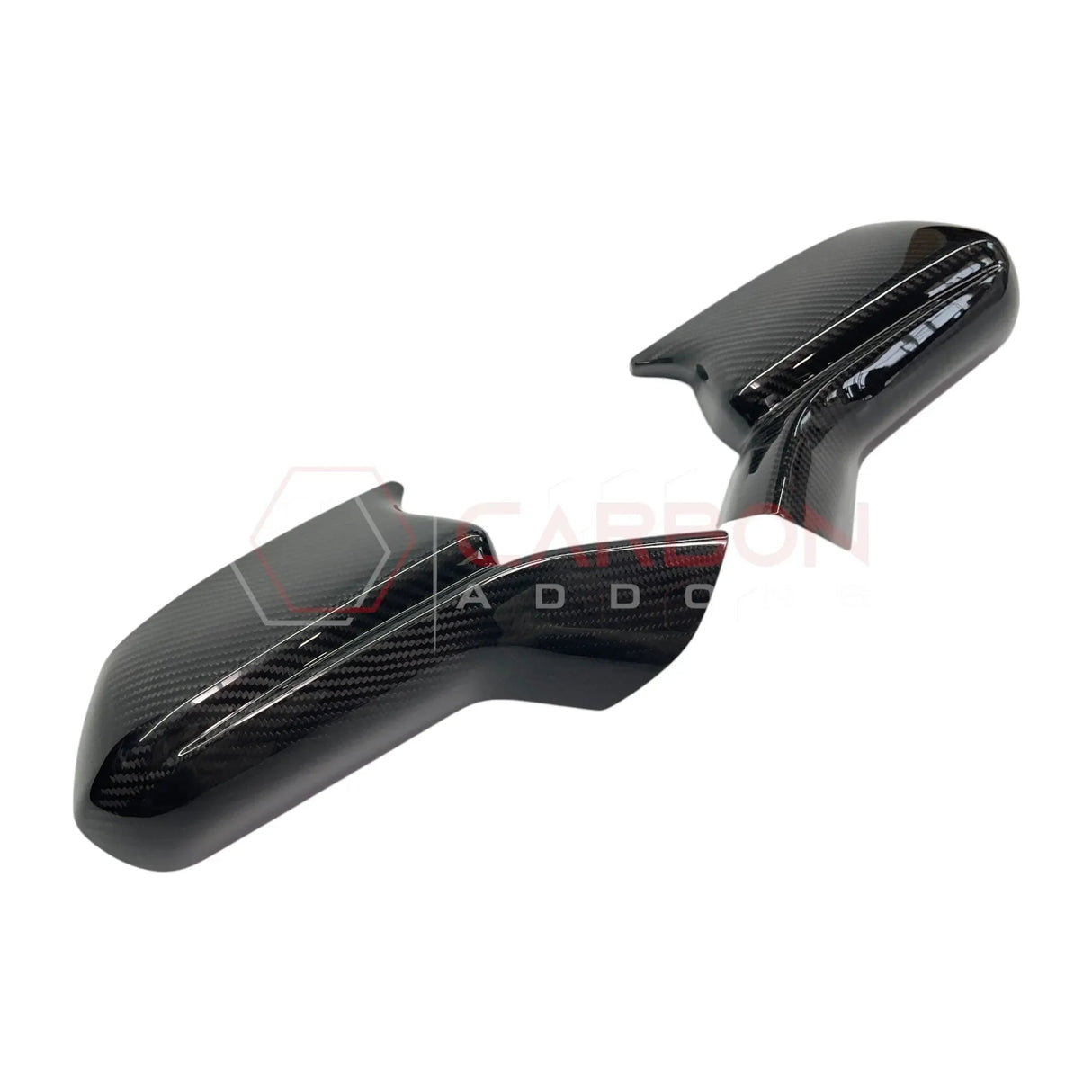 2016-2024 Camaro Real Carbon Fiber M Style Mirror Covers - With Winglet