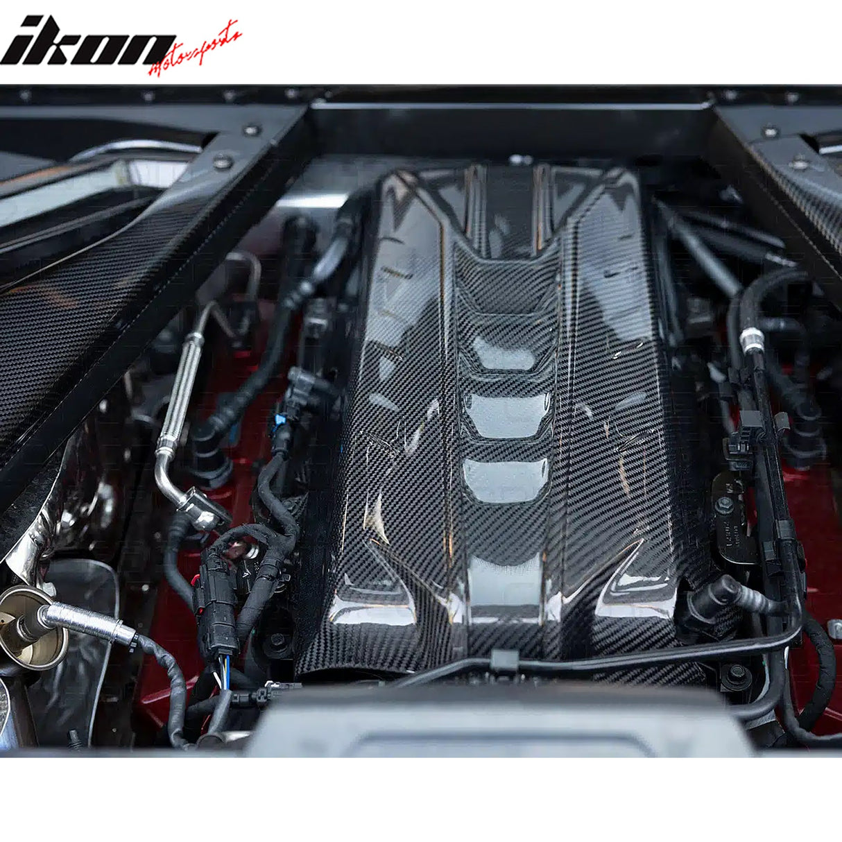 2020-2025 Chevy Corvette C8 6.2L LT2 Engine Cover Dry Carbon Fiber
