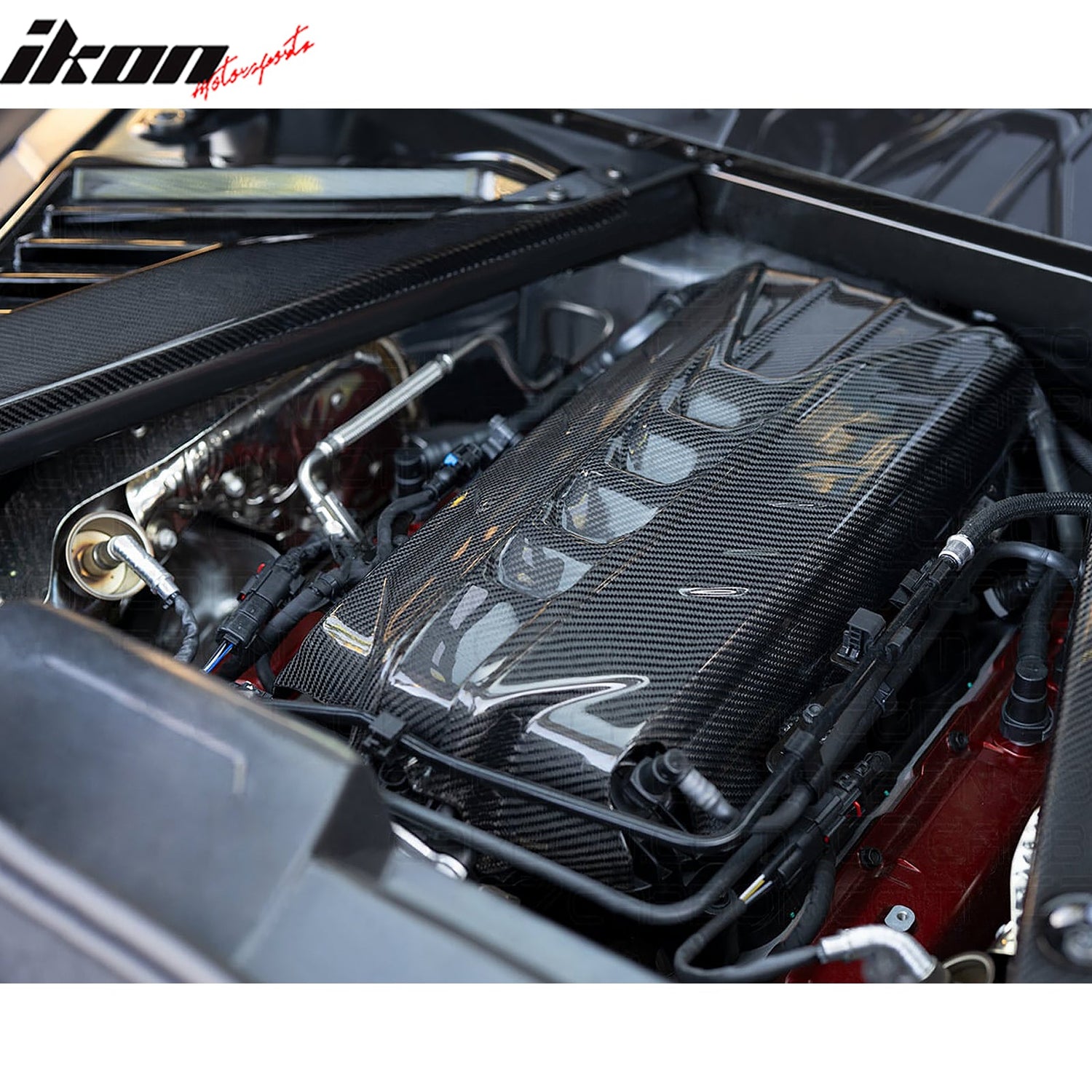 2020-2025 Chevy Corvette C8 6.2L LT2 Engine Cover Dry Carbon Fiber