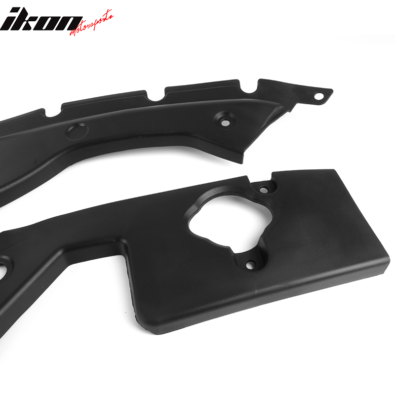 2016-2020 Honda Civic Unpainted Black Engine Bay Side Panel Covers ABS