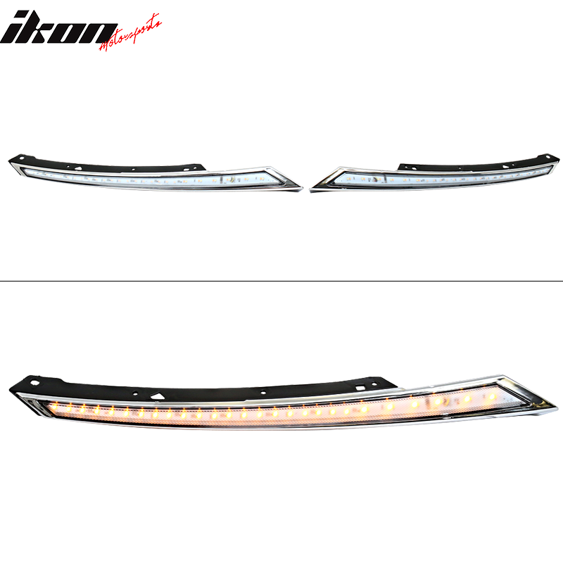 Fits 16-20 Honda Civic Eyebrow Light 2 Colors Switchback Amber