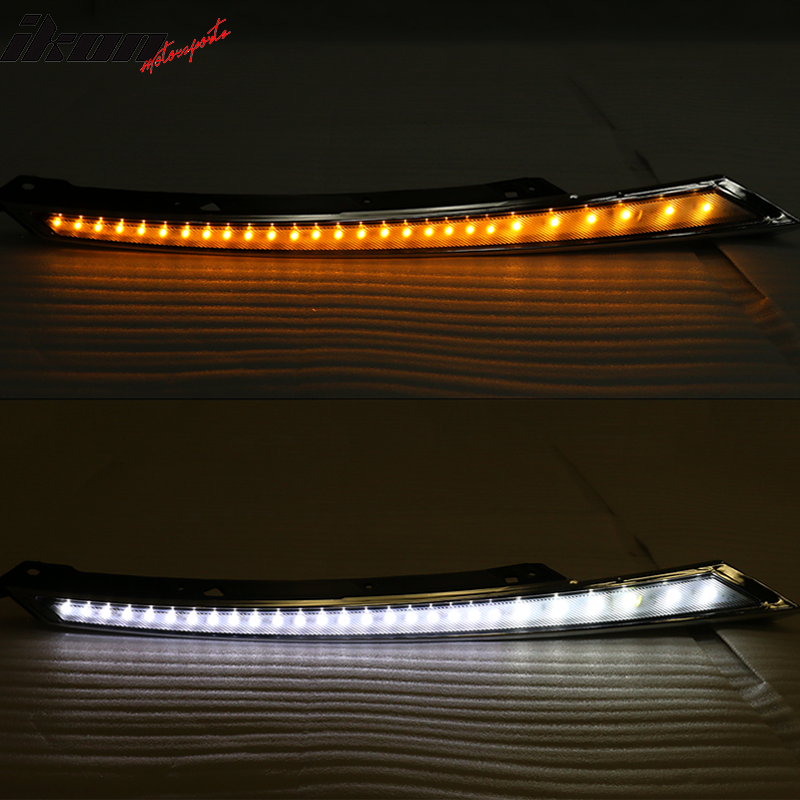 Fits 16-20 Honda Civic Eyebrow Light 2 Colors Switchback Amber