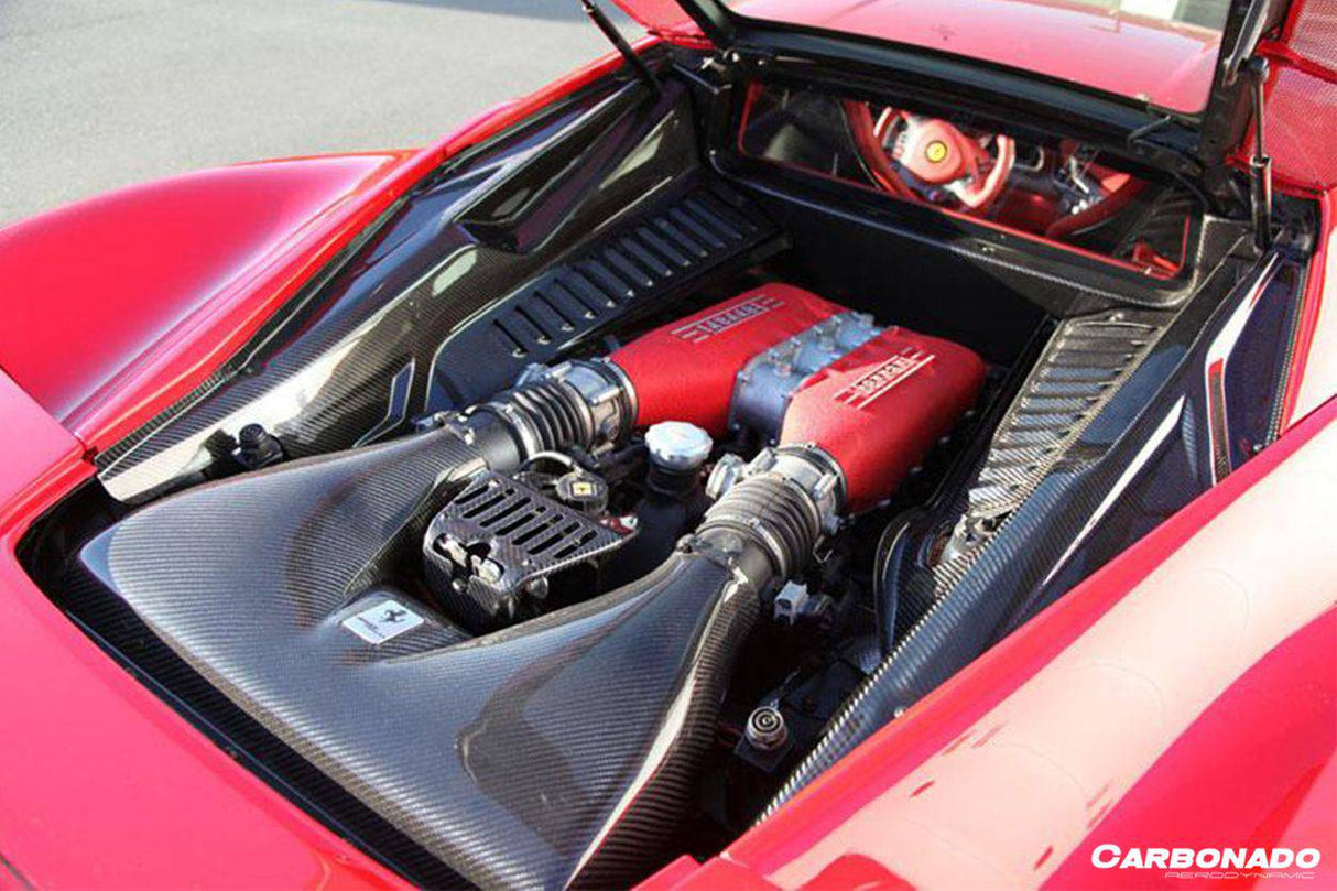 2010-2015 Ferrari Dry Carbon Fiber Airbox Carbonado (OE) Fits: 458, Italia and Spider