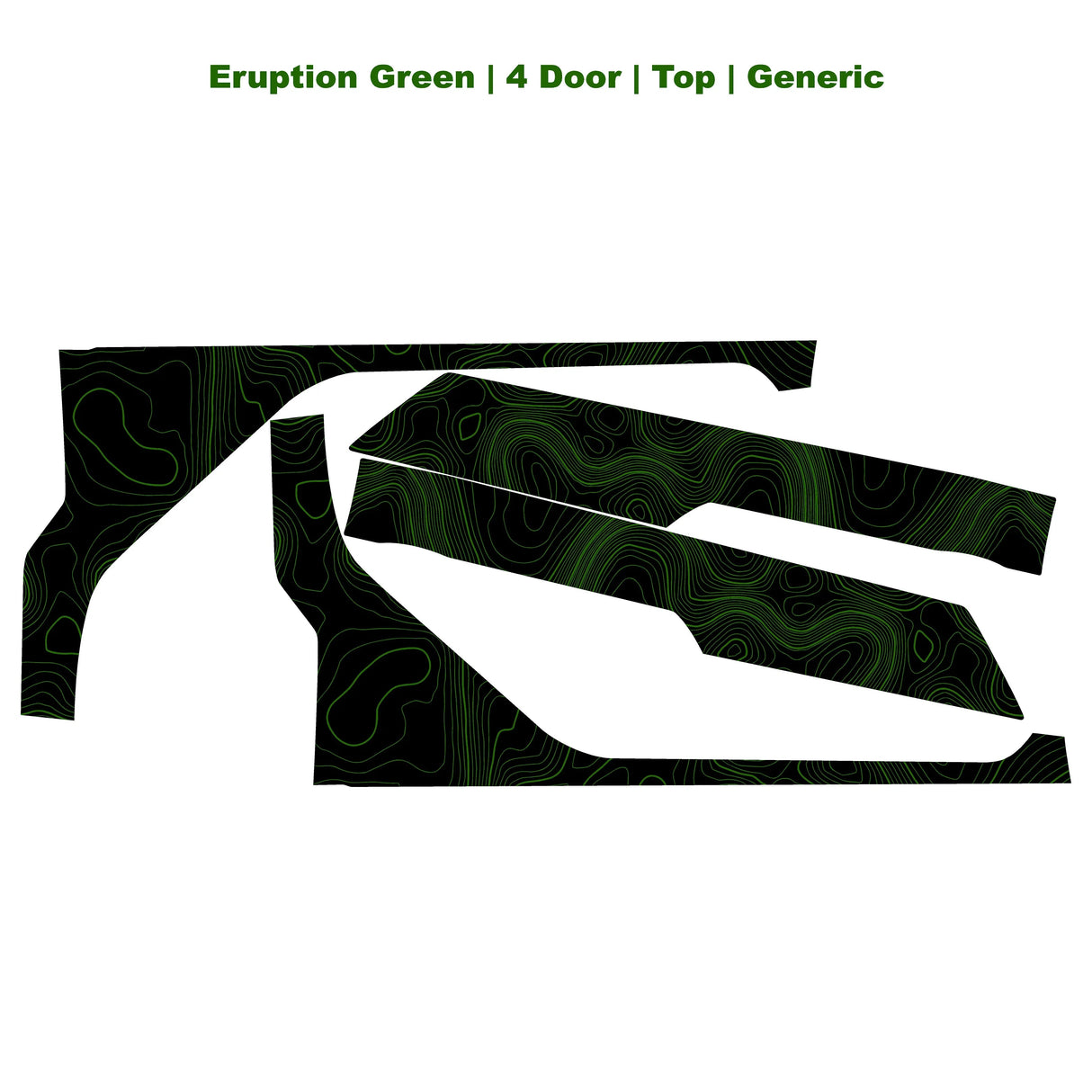 Topographic Upper Door Overlay Kit (Printed Series) - 2021+ Bronco 4 Door
