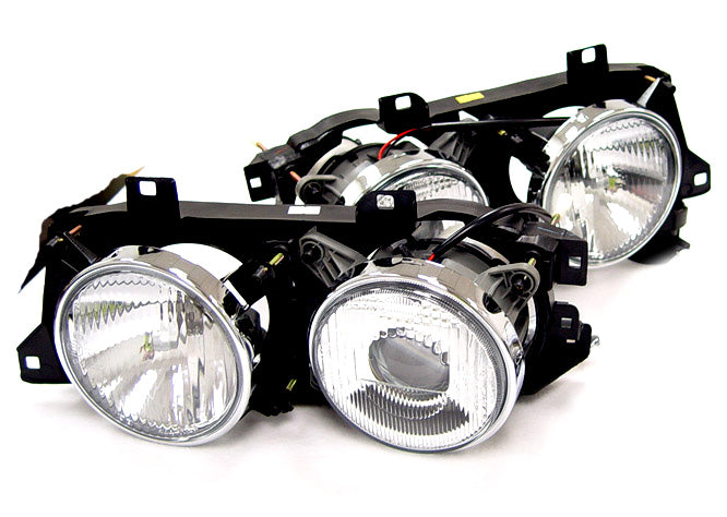 1984-1991 BMW E30 3 Series Euro Smiley Style Projector Headlights