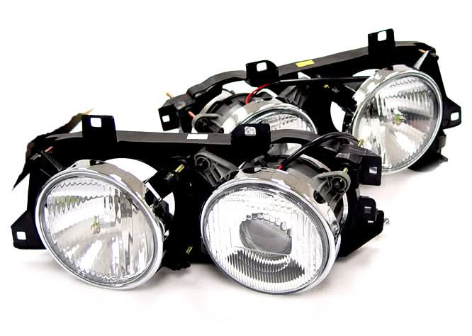 1989-1996 BMW E34/E32 Smiley Style Projector Headlight Set