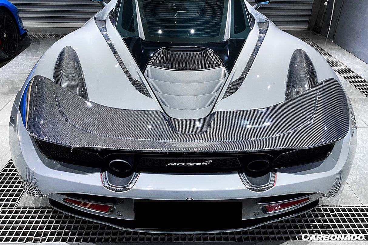 2017-2022 McLaren 720S OEM Style Dry Carbon Fiber Rear Bumper Upper Exhaust Valance Panel