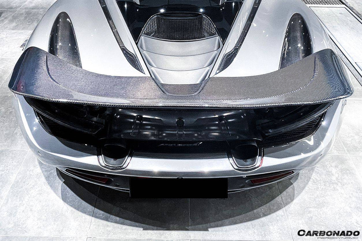 2017-2022 McLaren 720S OEM Style Dry Carbon Fiber Rear Bumper Upper Exhaust Valance Panel