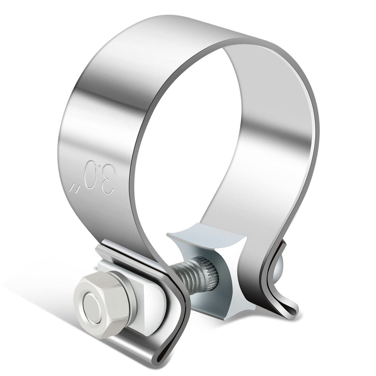 3.0" Narrow Band Exhaust Seal Clamp Stainless Steel