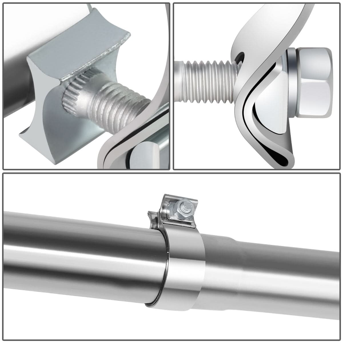 3.0" Stainless Steel Narrow Band Exhaust Clamp Set (2 Pieces)