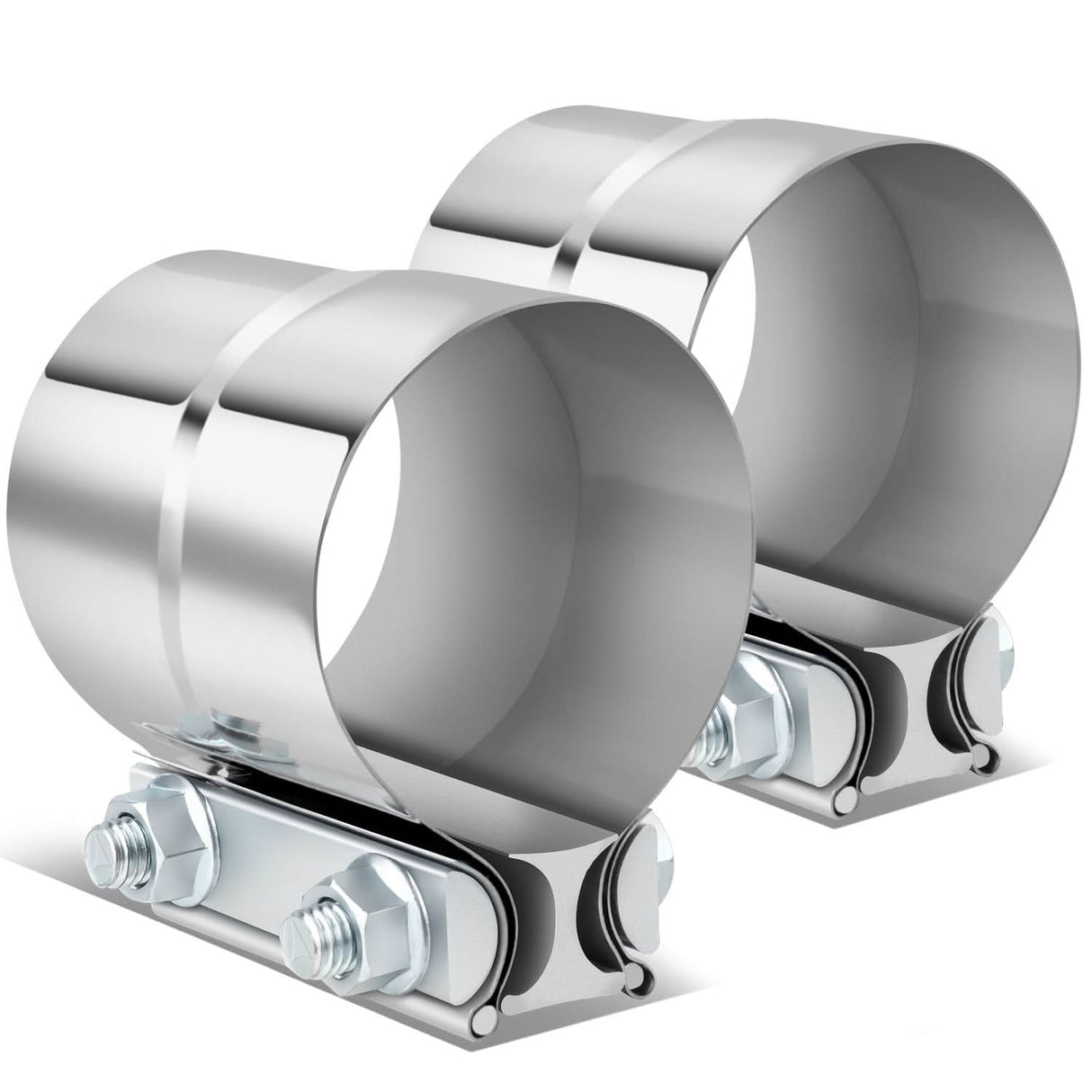 3.0" Lap Joint Exhaust Band Clamp Muffler Sleeve Coupler Stainless Steel