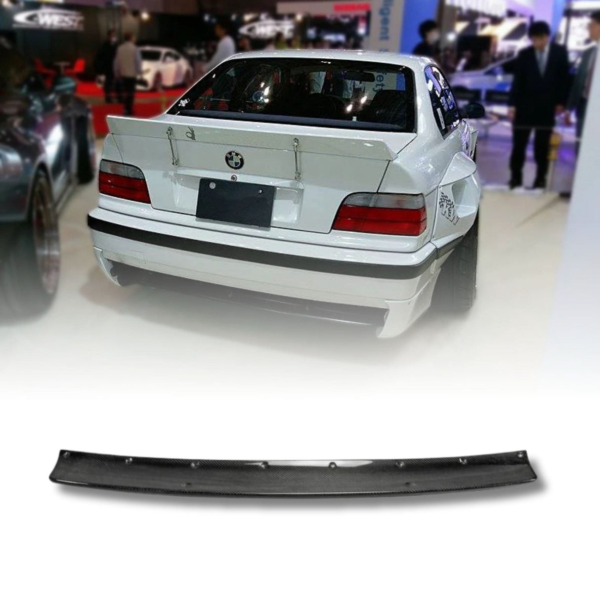 RB-Style Rear Spoiler for BMW E36 – Carbon/FRP Performance Trunk Wing