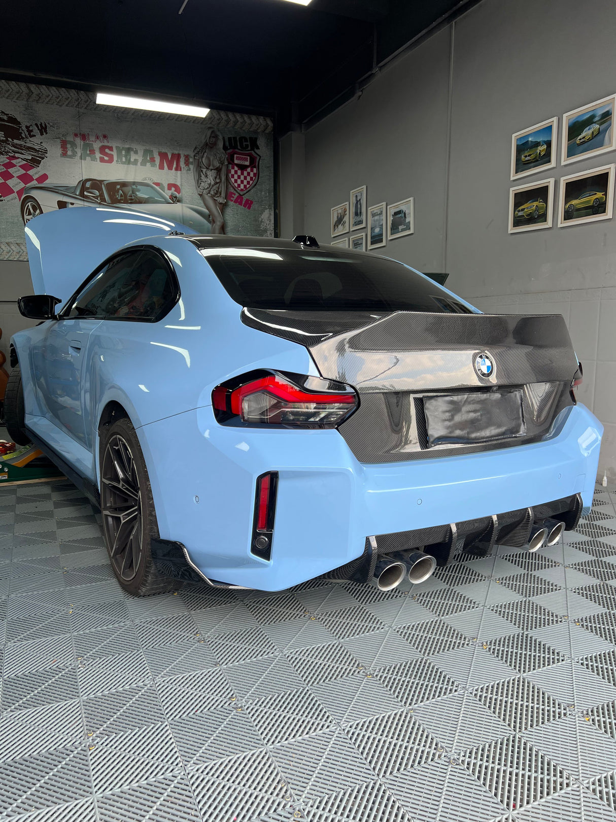BMW 2 Series G87 M2 Carbon Fiber AT Rear Splitters (2023+)