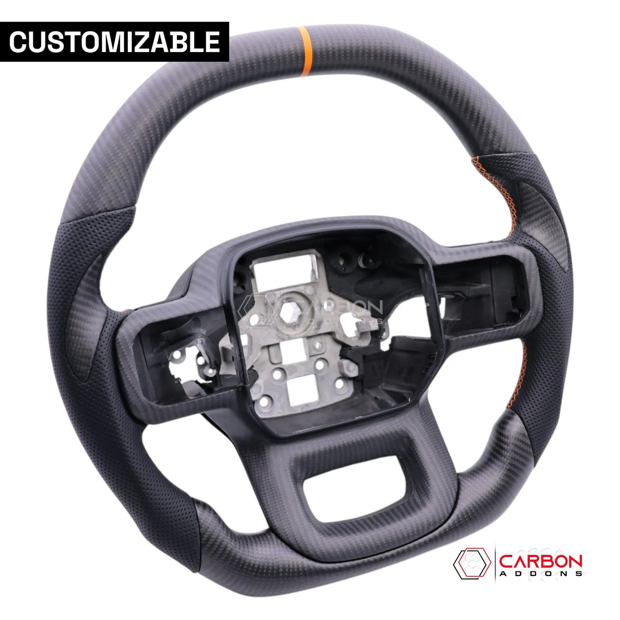 F150 2021-2024 Custom Heated Carbon Fiber Steering Wheel