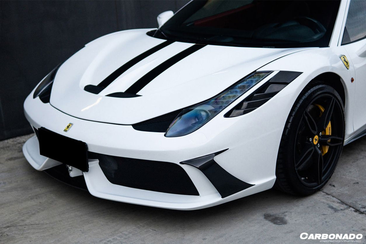 2010-2015 Ferrari Carbon Fiber Front Bumper Carbonado (OE) Fits: 458 Italia and Spider