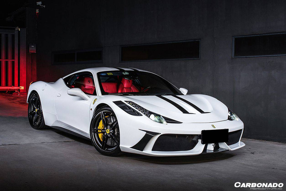 2010-2015 Ferrari Carbon Fiber Front Bumper Carbonado (OE) Fits: 458 Italia and Spider