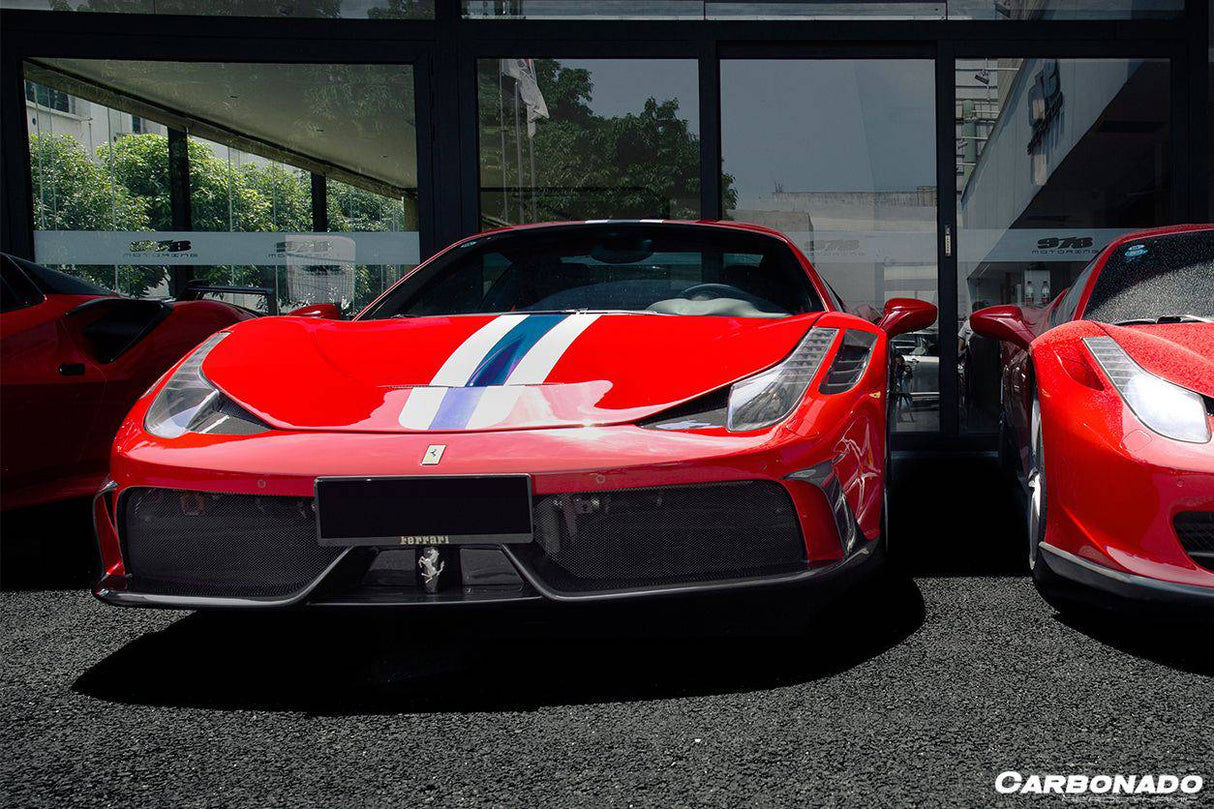 2010-2015 Ferrari Carbon Fiber Front Bumper Carbonado (OE) Fits: 458 Italia and Spider